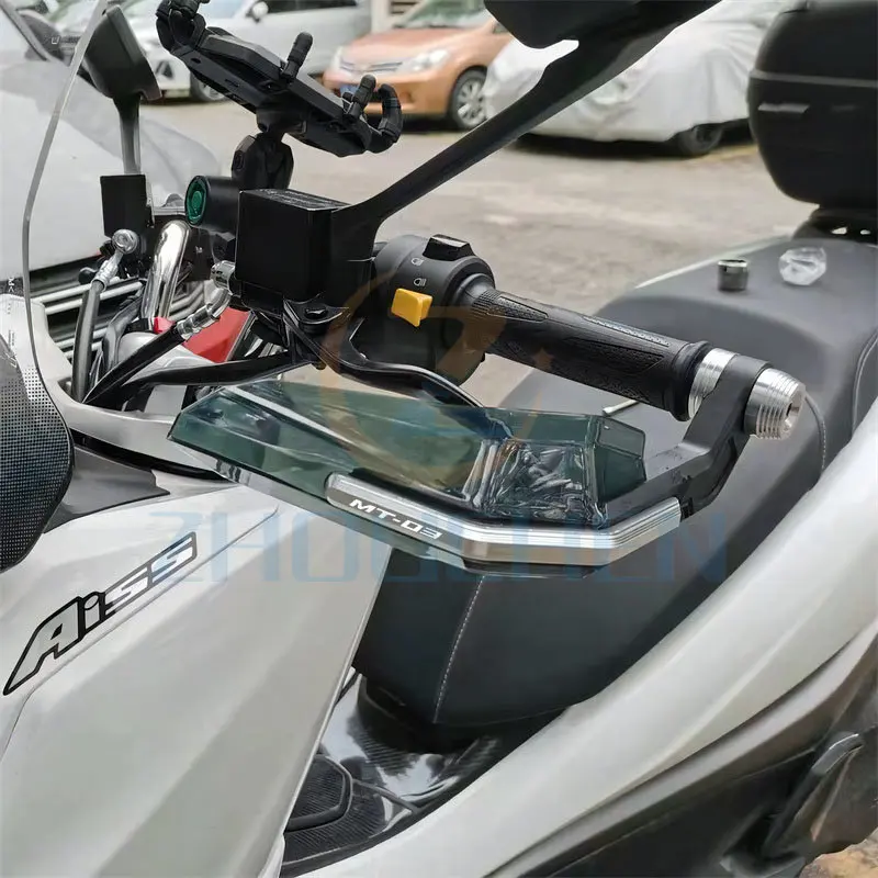 اكسسوارات الدراجات النارية Handguard اليد بار الحرس الزجاج الأمامي منحرف المقود حامي لياماها MT03 MT 03 تعديل أجزاء