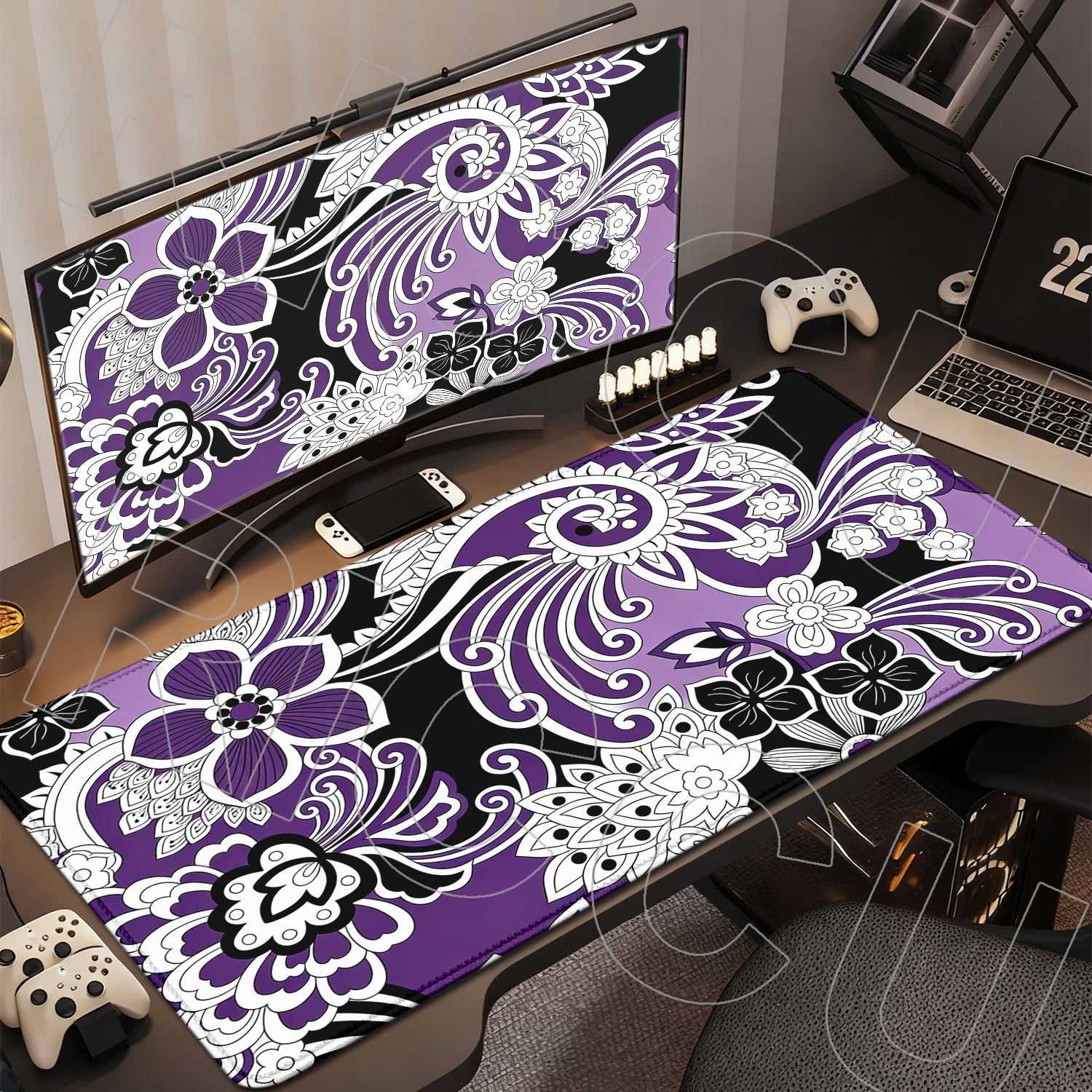 

Japanese style flowers Large computer mouse pad Rug 40x90cm office Desk mat Game Player PC accessories Keyboard protection pad