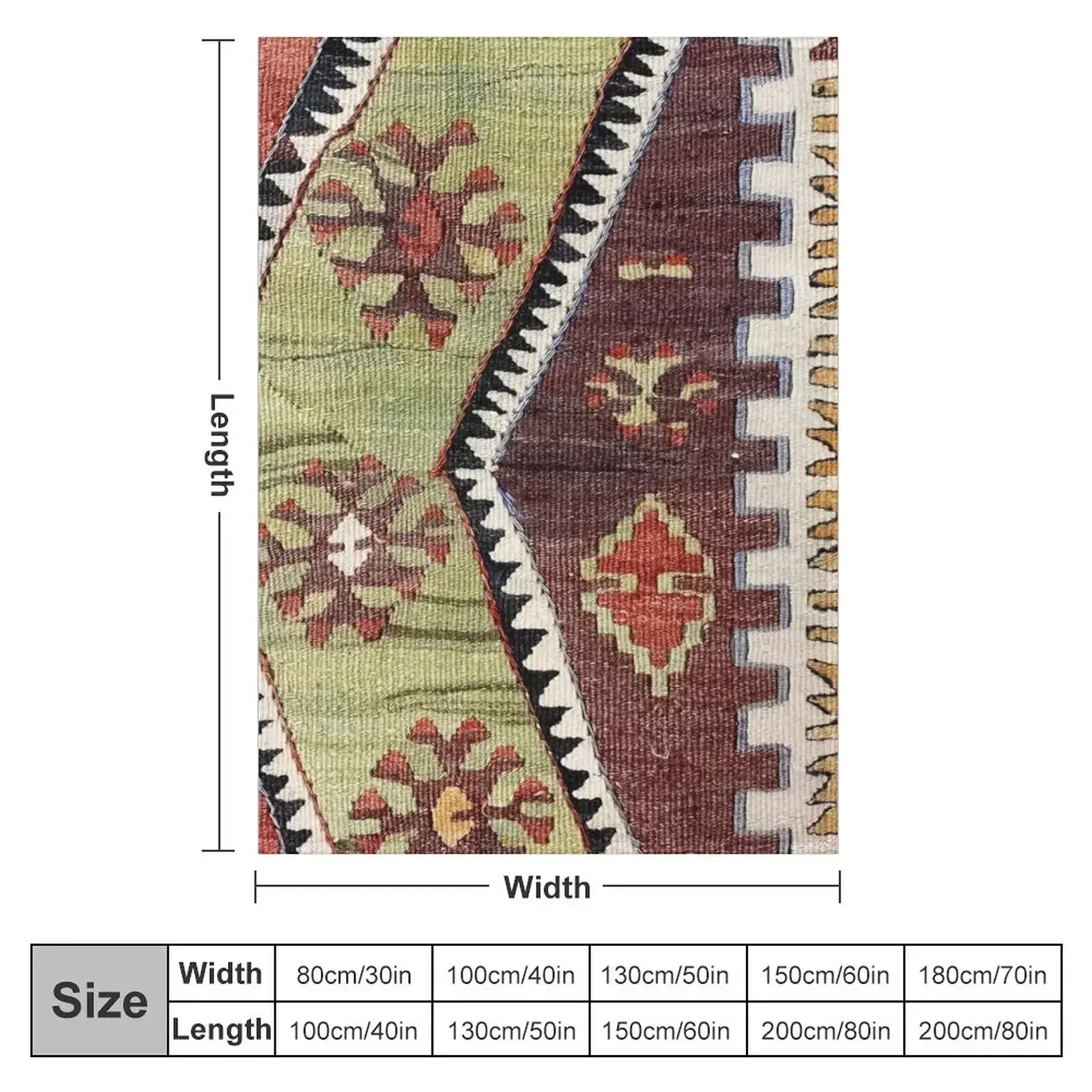 Decorative Old Kilim, Navaho Weave, Woven Textile, Persian Carpet Throw Blanket Soft Plush Plaid Sofas Soft Plaid Cute Blankets