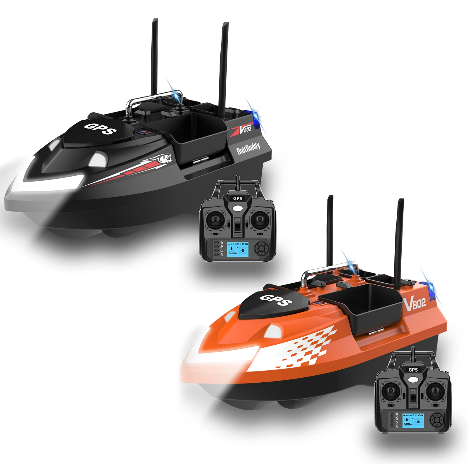 

3KG Loading 500M Remote Control Fishing Bait Boat 160 GPS Points 4 Bait Tanks GPS Fish Bait Boat 500M Fishing Bait Boat