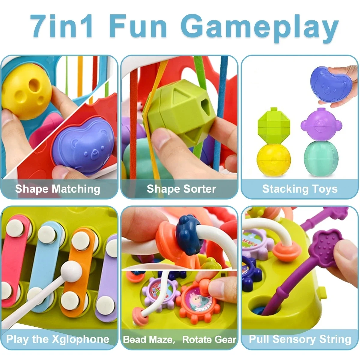 New Multifunctional Recognition Colorful Shape Blocks Sorting Game Baby Montessori Learning Educational For Children Toys Gift