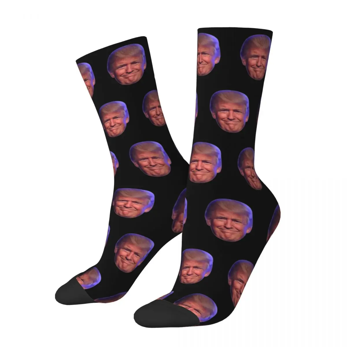 Casual Donald Trump Odd Basketball Socks Polyester Middle Tube Socks for Unisex Sweat Absorbing