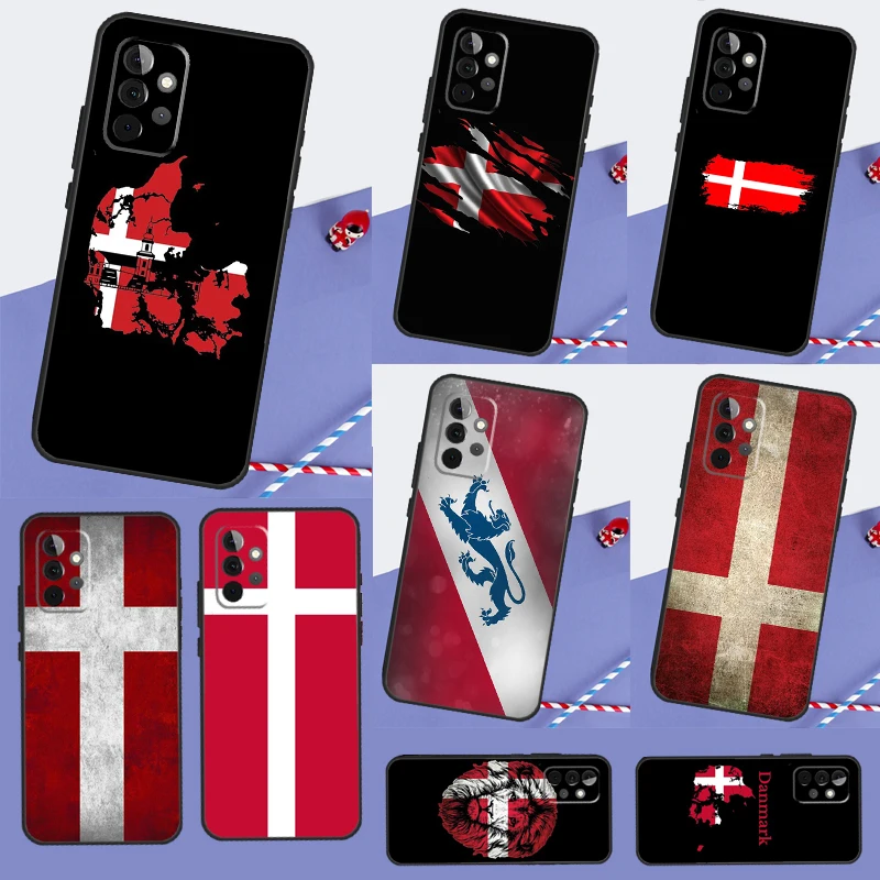 Denmark Flag Phone Case For Samsung Galaxy A34 A54 A14 A53 A73 A13 A23 A33 A51 A71 A12 A22 A32 A52 Cover