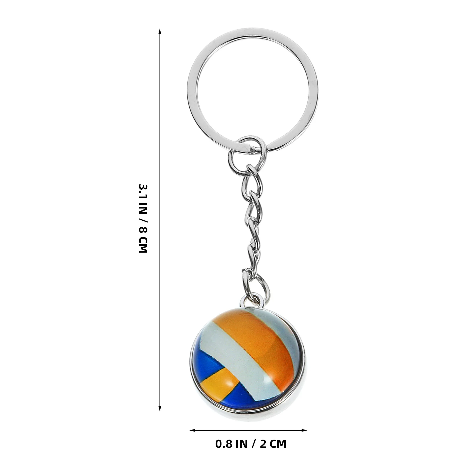 

2Pcs Volleyball Keychain Fine Craftsmanship Sports Key Ring Strong Dimensional Look Perfect for Player Favors Team Keepsake