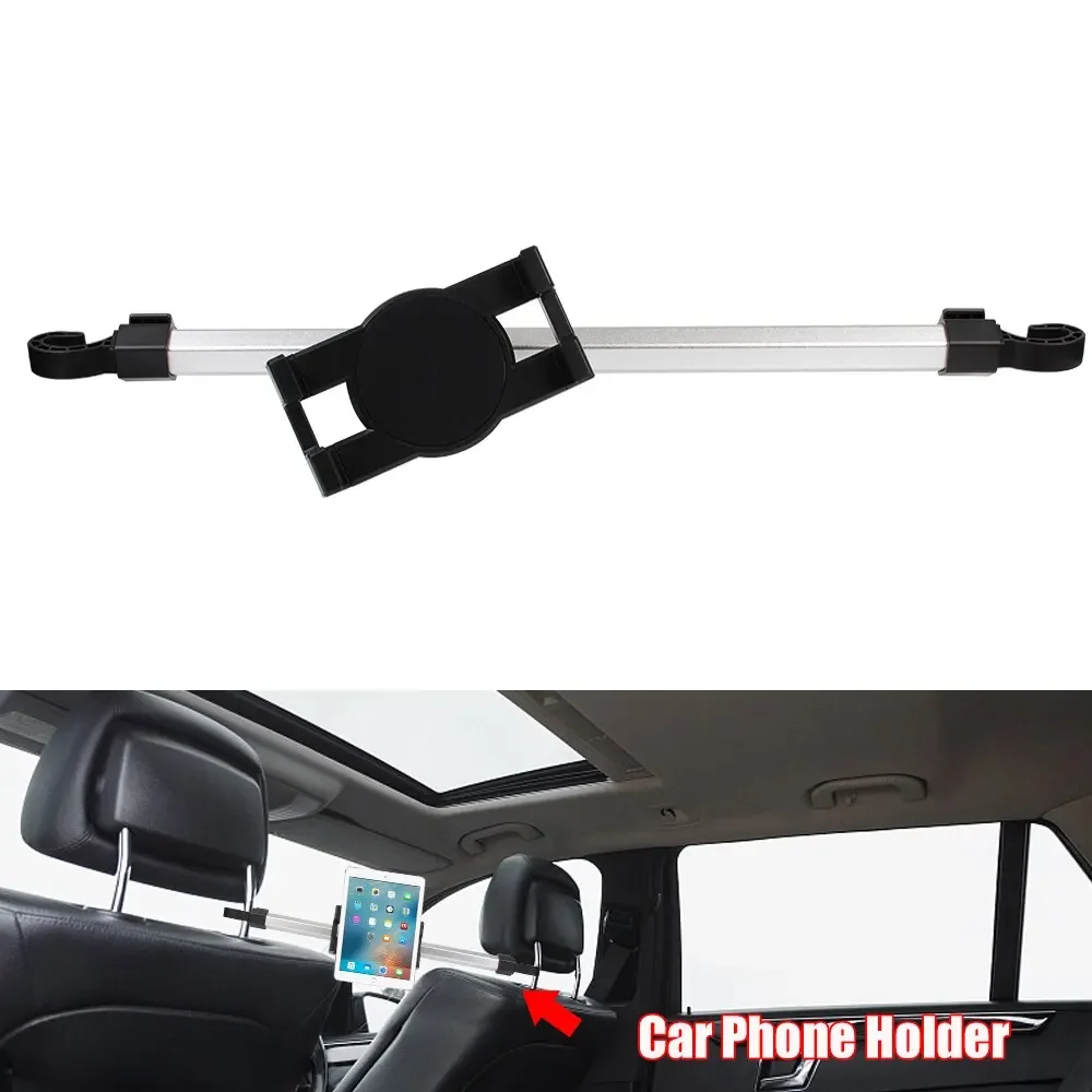 VIKEFON Moverable Tablet Car Stand Clamp 13\'\' Car Rear Pillow Phone Holder for iPad Pro 12.9 Seat Rear Headrest Mounting Bracket