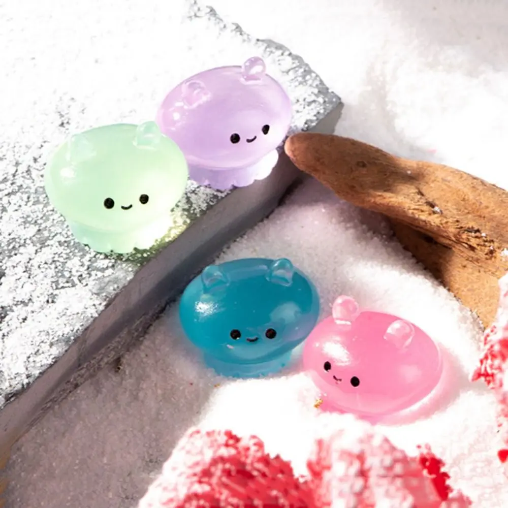 Meerestier-Serie, Seefisch-Modell, leuchtendes Harz, Perlenschale, Dekoration, buntes Mini-Harz, Oktopus, Feengarten