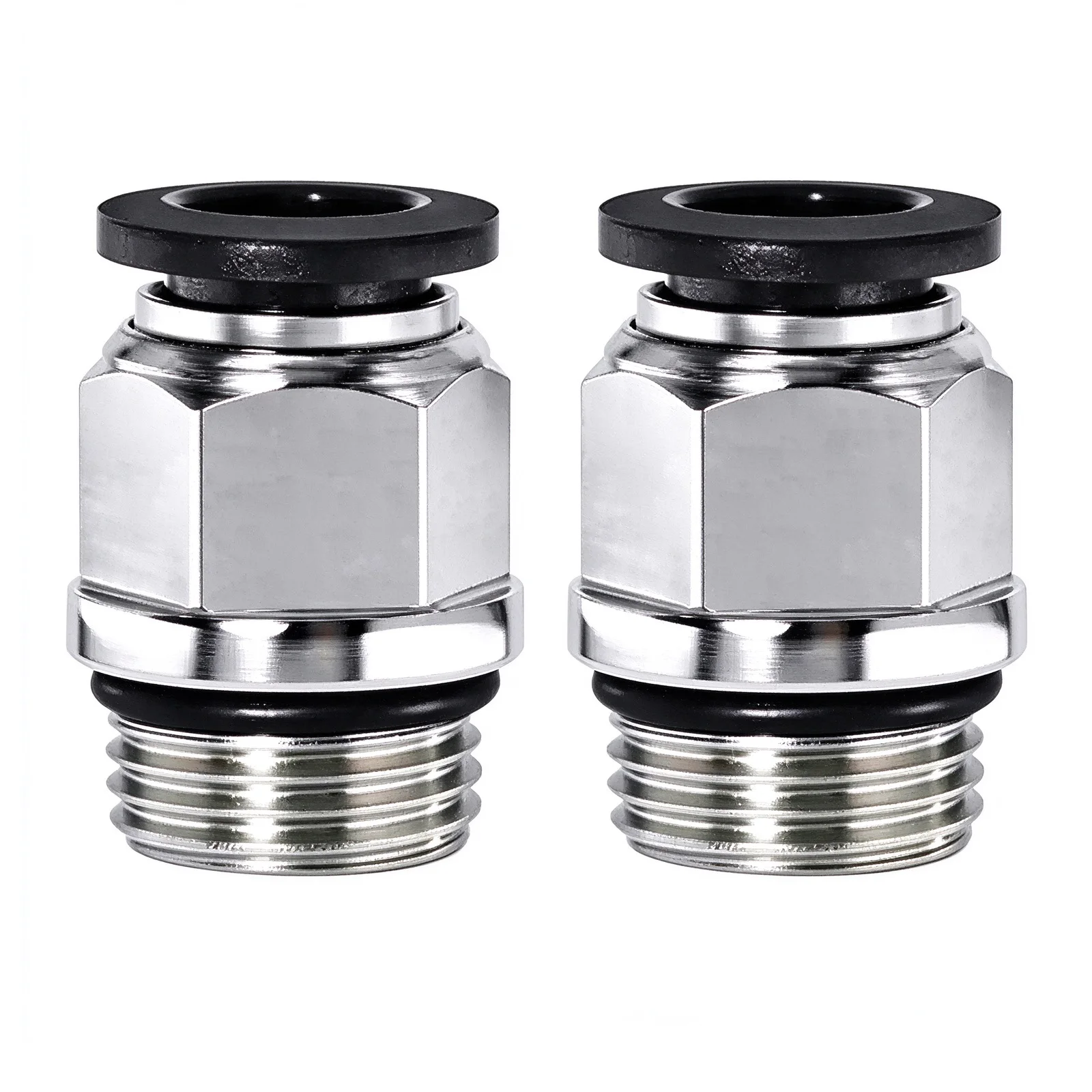 Black Pneumatic Straight Push-in Fitting PC8-G02  G Thread Quick Air Tube Connector with O-Ring Pneumatic Components