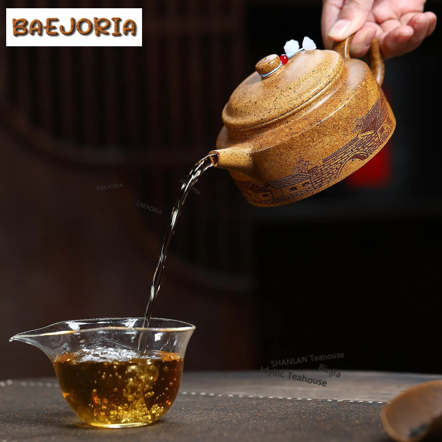 420ml Ancient Yixing Purple Clay Teapots Handmade De Zhong Pot Raw Ore The Keel Gold Sand Mud Kettle Chinese Zisha Tea Set Craft