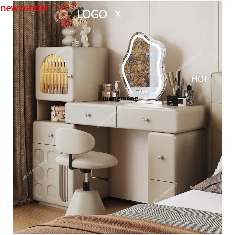 

H132 Dresser light luxury master bedroom small apartment all solid wood desk integrated storage cabinet makeup table