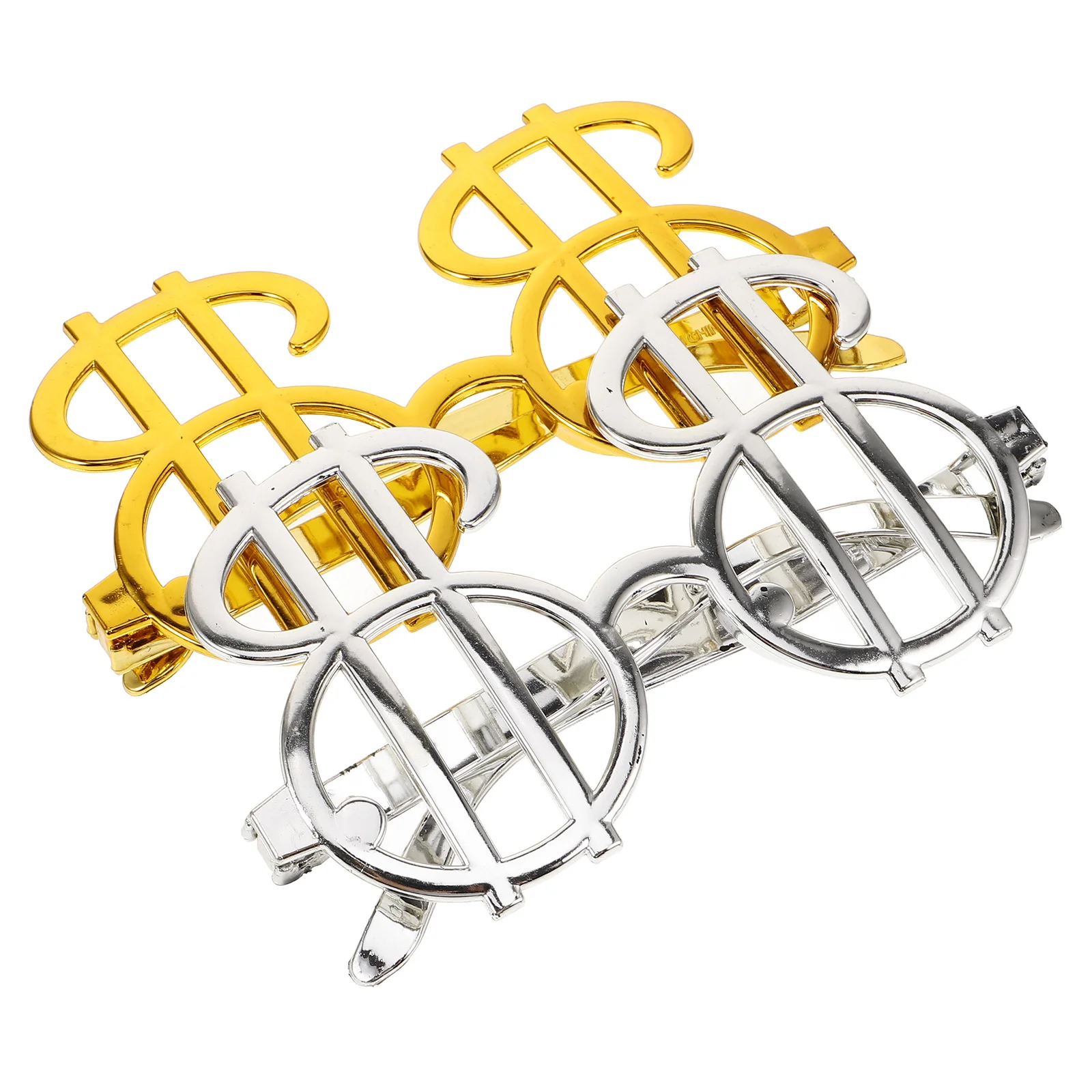 

2Pcs Dollar Sign Glasses Plastic Funny Party Eyeglasses Photo Prop Unique Style Party Supplies Photobooth Glasses