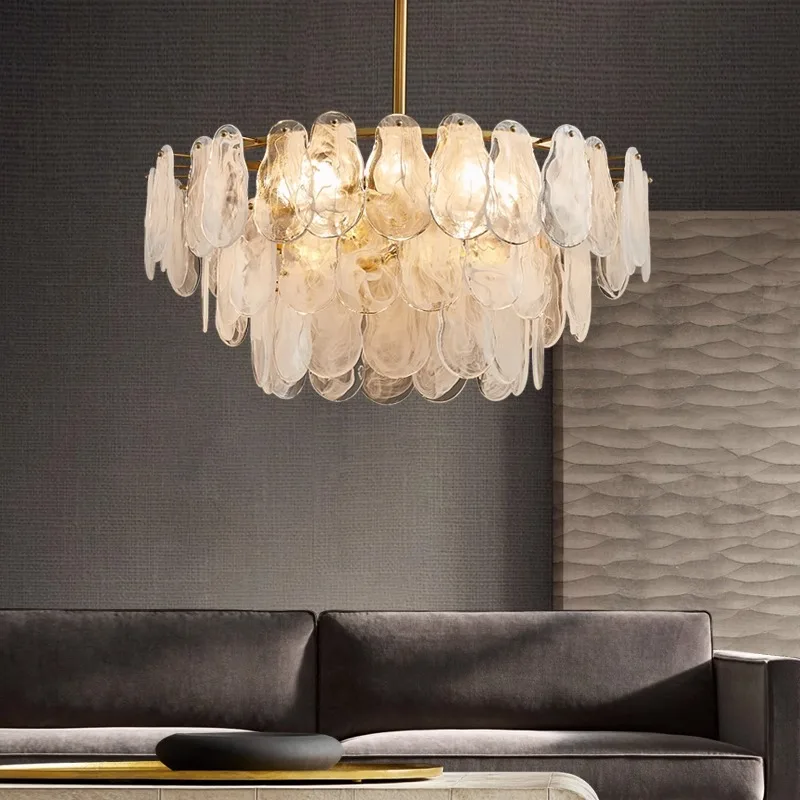 Modern Cloud Glass Chandelier Pendant Light for living room bedroom Home Decor Lustre Luminaire Brass Suspension hanging lamp