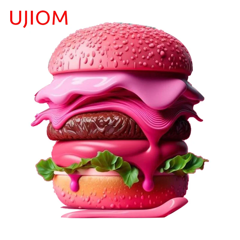 UJIOM 13cm X 12cm Personality Burger Coke Logo Wall Stickers Cartoon Kitchen Cupboard Decal Creativite Decoration Chambre