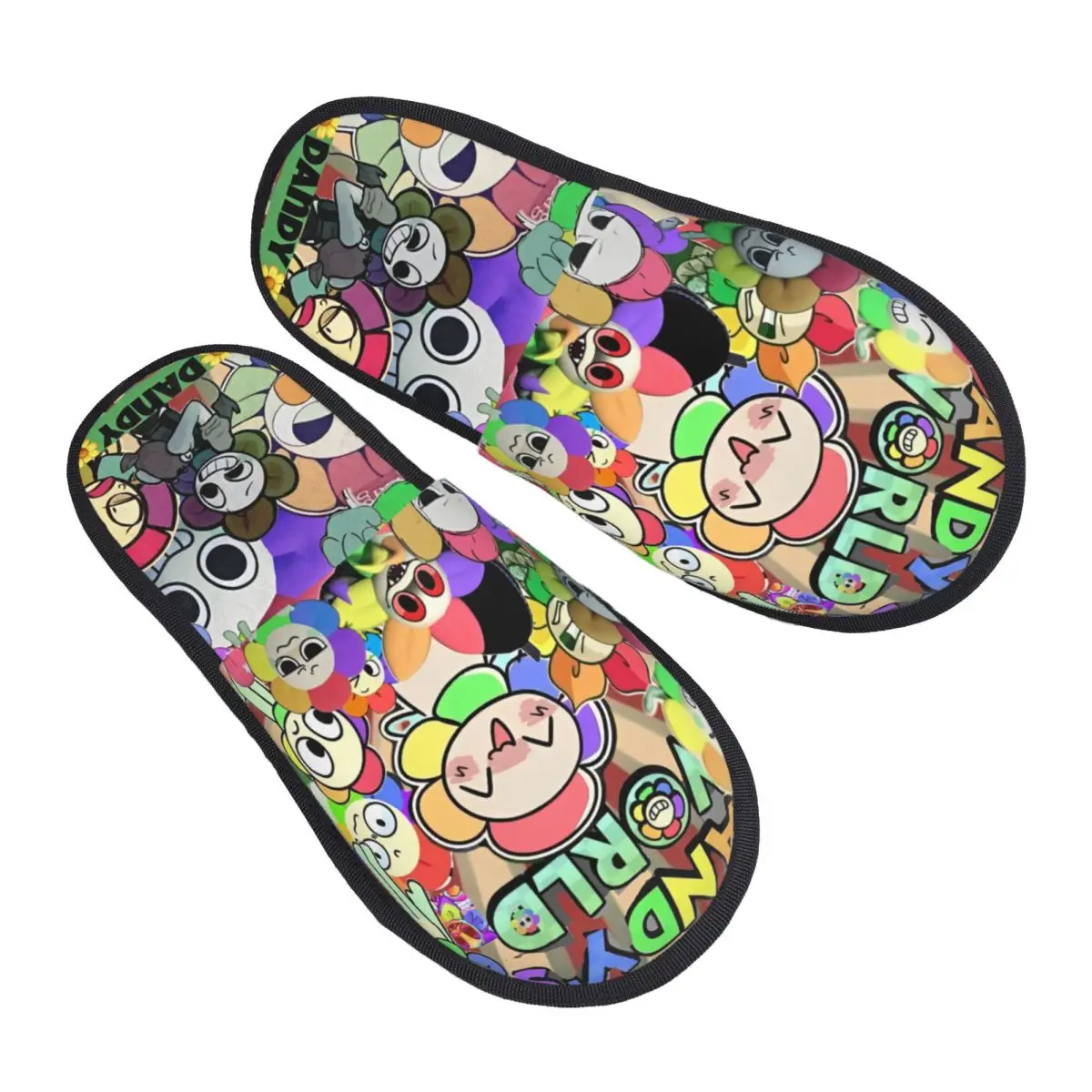 

Winter Home Cotton Slippers Dandys World Cartoon Merch Household Fur Slippers Slides Bedroom Cozy Non-skid Slides