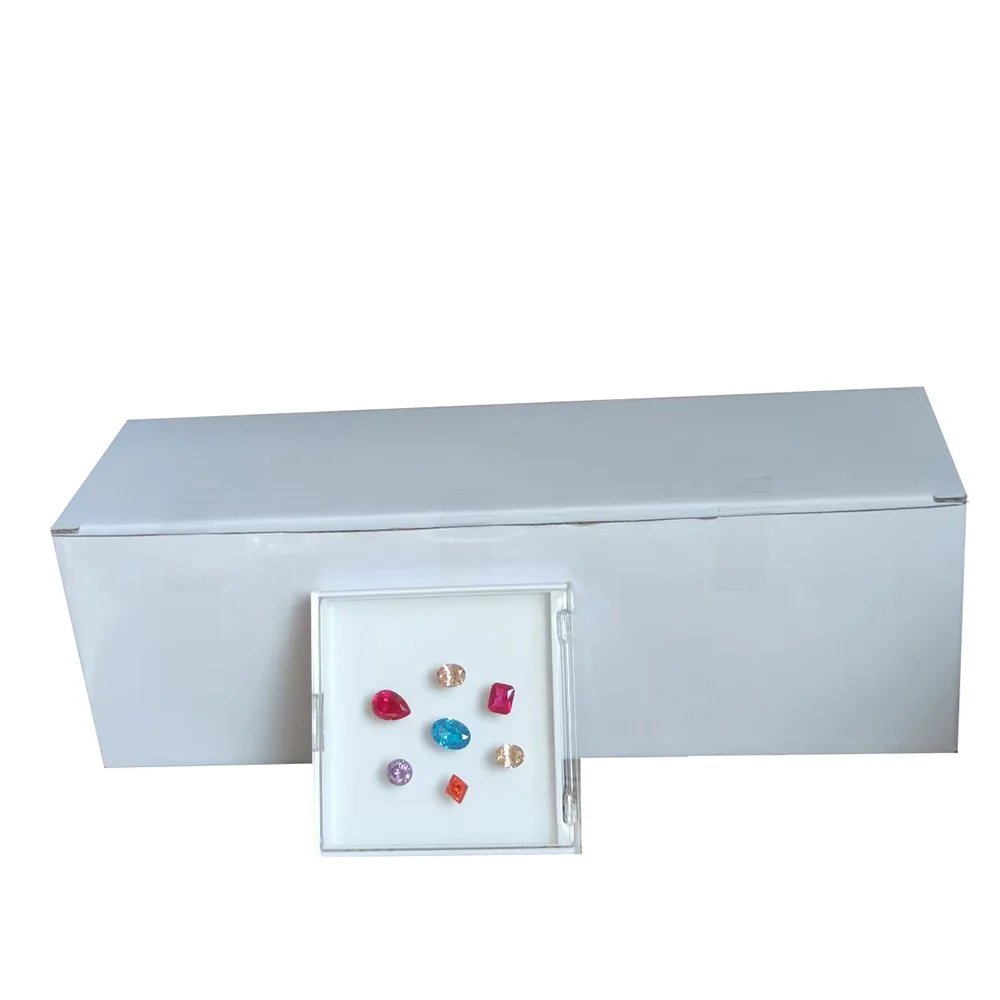 

20 шт., клейкая коробка для хранения драгоценных камней, свободная витрина с бриллиантами, квадратный 9 см, органайзер для упаковки драгоценных камней, липкий лоток для демонстрации драгоценных камней, коробка CZ