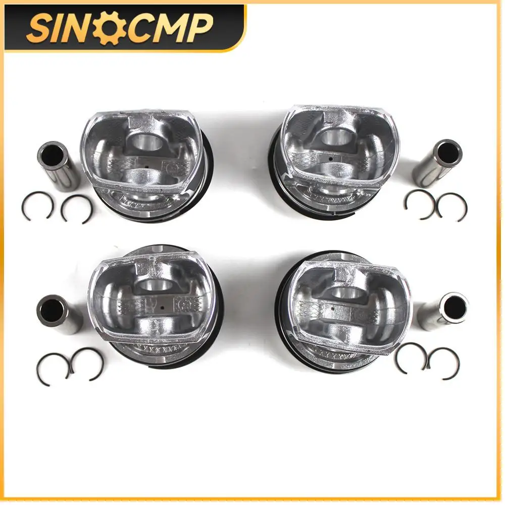 4x Piston & Ring For 06-16 MINI R55-R61 N14 TURBO Cooper Countryman 11257566019 Automotive Replacement Parts