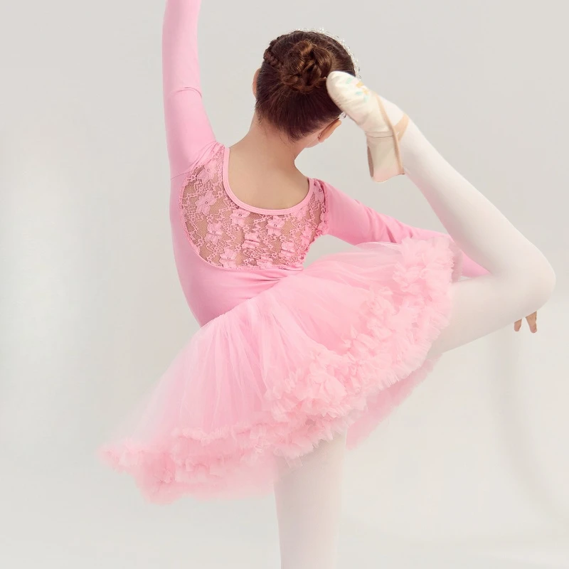 

Ballet Leotard Lace Hollow Out Princess Tutu Skirt for Ballet Training Birthday Party Professional Ballet Leotard Set