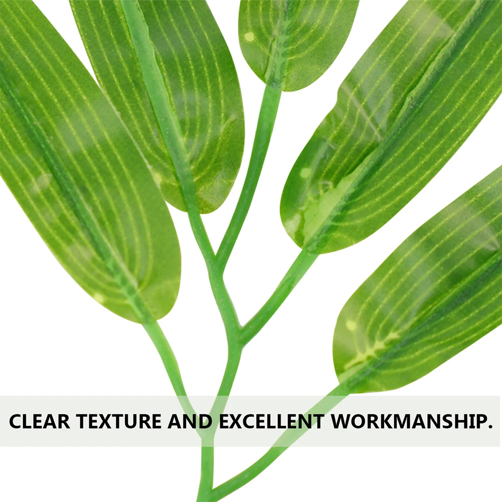 

100 pcs Simulated Bamboo Leaves Artificial Green Leaves Home Decor Garden Decoration Fake Bamboo Branches Simulation Plant Party