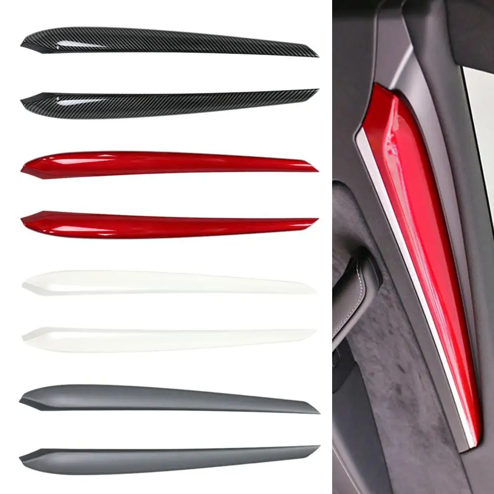 

Для Tesla MODEL Y 2021-2024 2019-2023 ABS наклейка на боковую дверь на переднюю дверь аксессуары для интерьера полоса накладка боковая накладка комплект X9T4