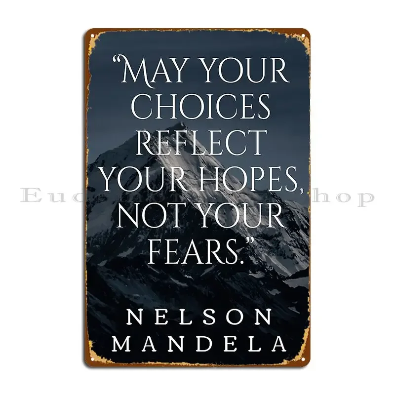 Nelson Mandela Quote Metal Sign Poster Pub Garage Club Printing Plaques Tin Sign Poster