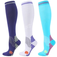 Calcetines de compresión para correr, venas varicosas, calcetines largos hinchados de tubo, 20-30mmHg, calcetines deportivos para hombres y mujeres, maratón, ciclismo, fútbol y gimnasio