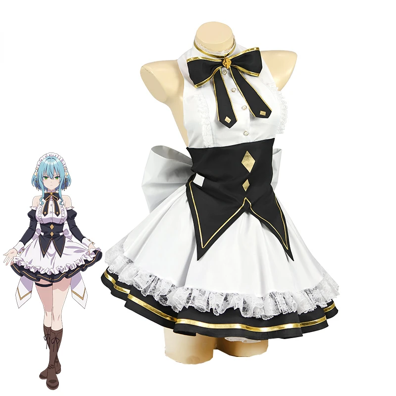 Hikikomari Kyuuketsuki no Monmon Villhaze Cosplay Costume Women Maid Uniform Halloween Sexy Maid Outfit