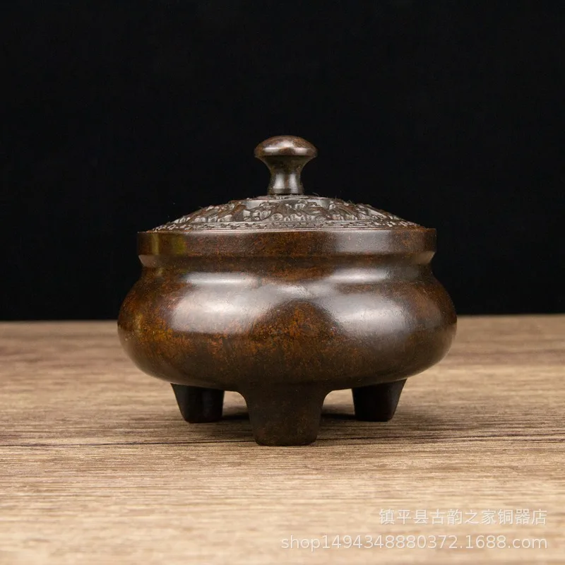 Copper Home Creative Coil Sandalwood Burner Indoor Air Purification Tea Ceremony Stick Incense Aromathera