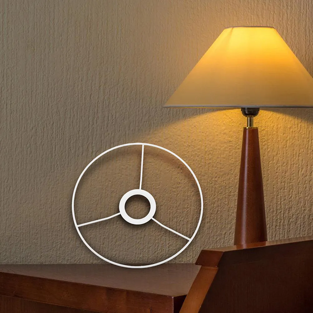 1Pair Lampshade Frame Round Metal Wire Ring Sturdy DIY Lamp Shade Holder for Table Lamp Light Fixture Accessories