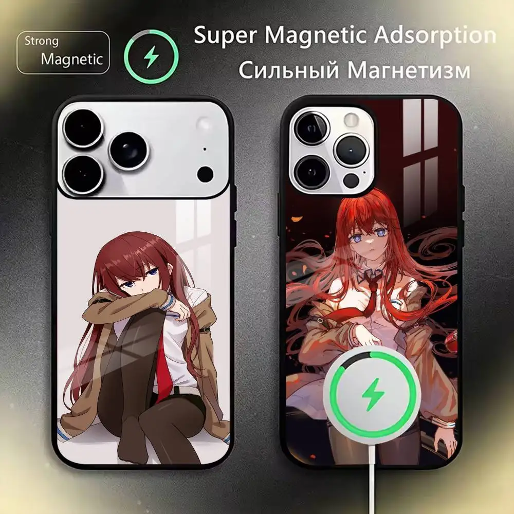 Steins Gate Kurisu Makise  Phone Case For iPhone17,16,15,14,13,12,11 Plus,Pro Magnetic with Magsafe Wireless Charging