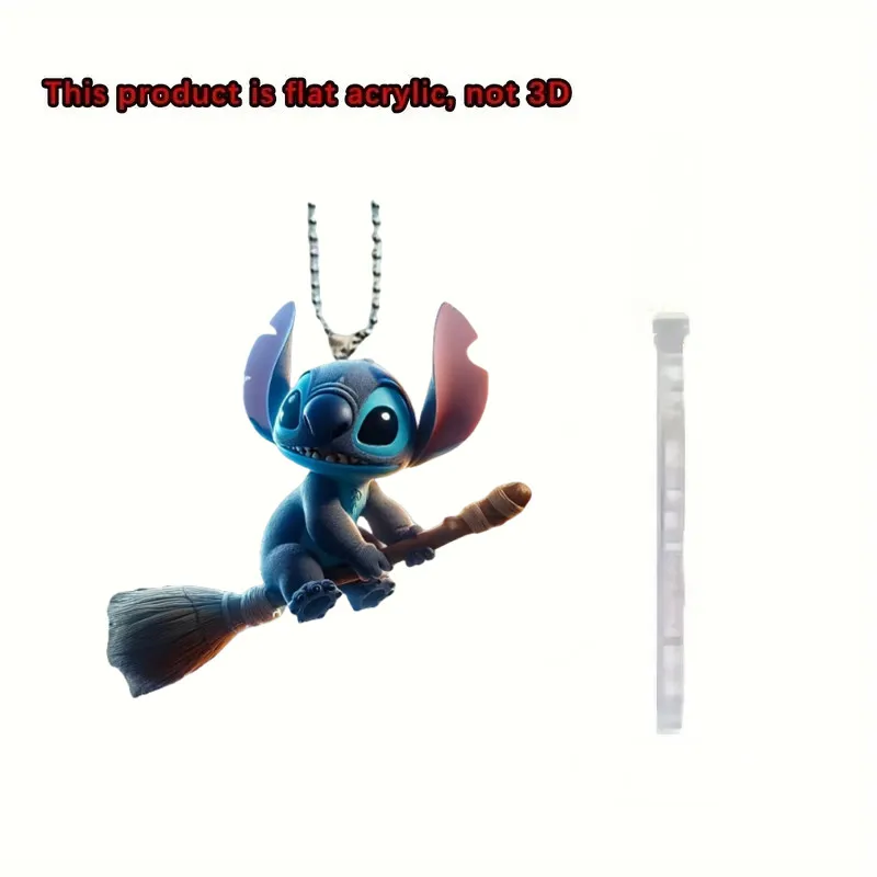 New Disney Stitch Anime Figure Cartoon Backpack Acrylic Plane Christmas Tree Car Decoration Pendants  Kids Toy Christmas Gifts