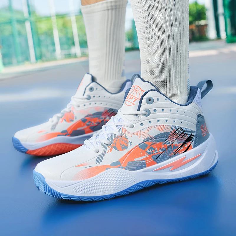 

New professional training basketball shoes for men anti-slip and wear-resistant sports shoes for teenagers and students