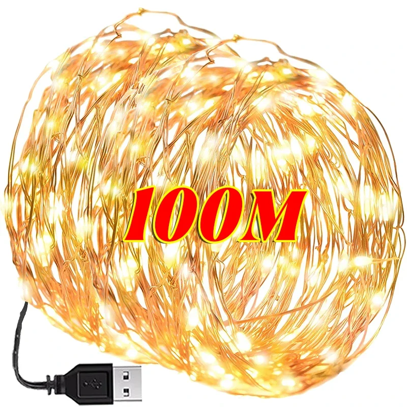 2/3/5/10M LED String Light USB/Battery Powered Fairy Lights Copper Wire Holiday Outdoor Lamp Garland Xmas Wedding Party Decor