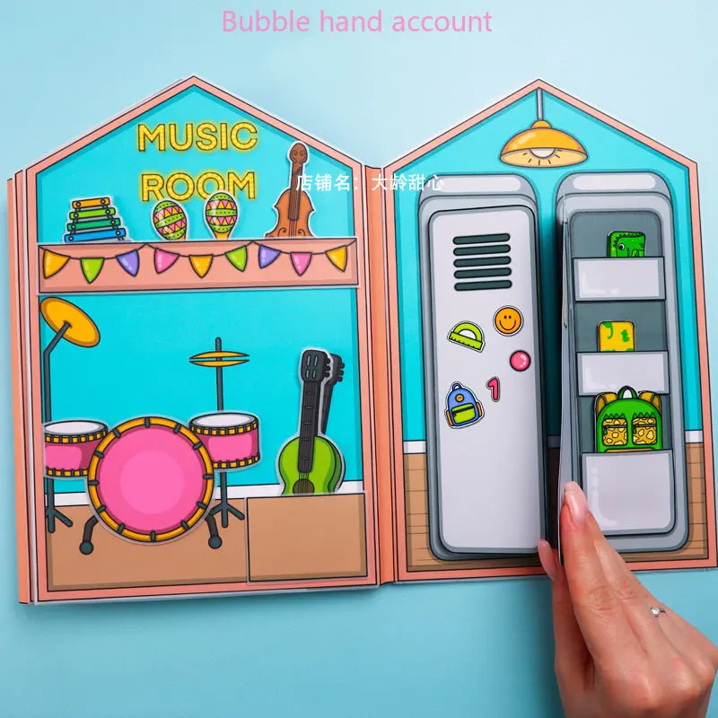 Libro silencioso escolar de simulación para niños, manual educativo de Educación Temprana, interacción entre padres e hijos, paquete de material de