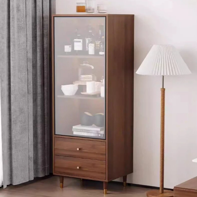 

Средневековый стеклянный винный шкаф-витрина, небольшой деревянный винный шкаф для дома, для хранения вина, для гостиной, барная мебель