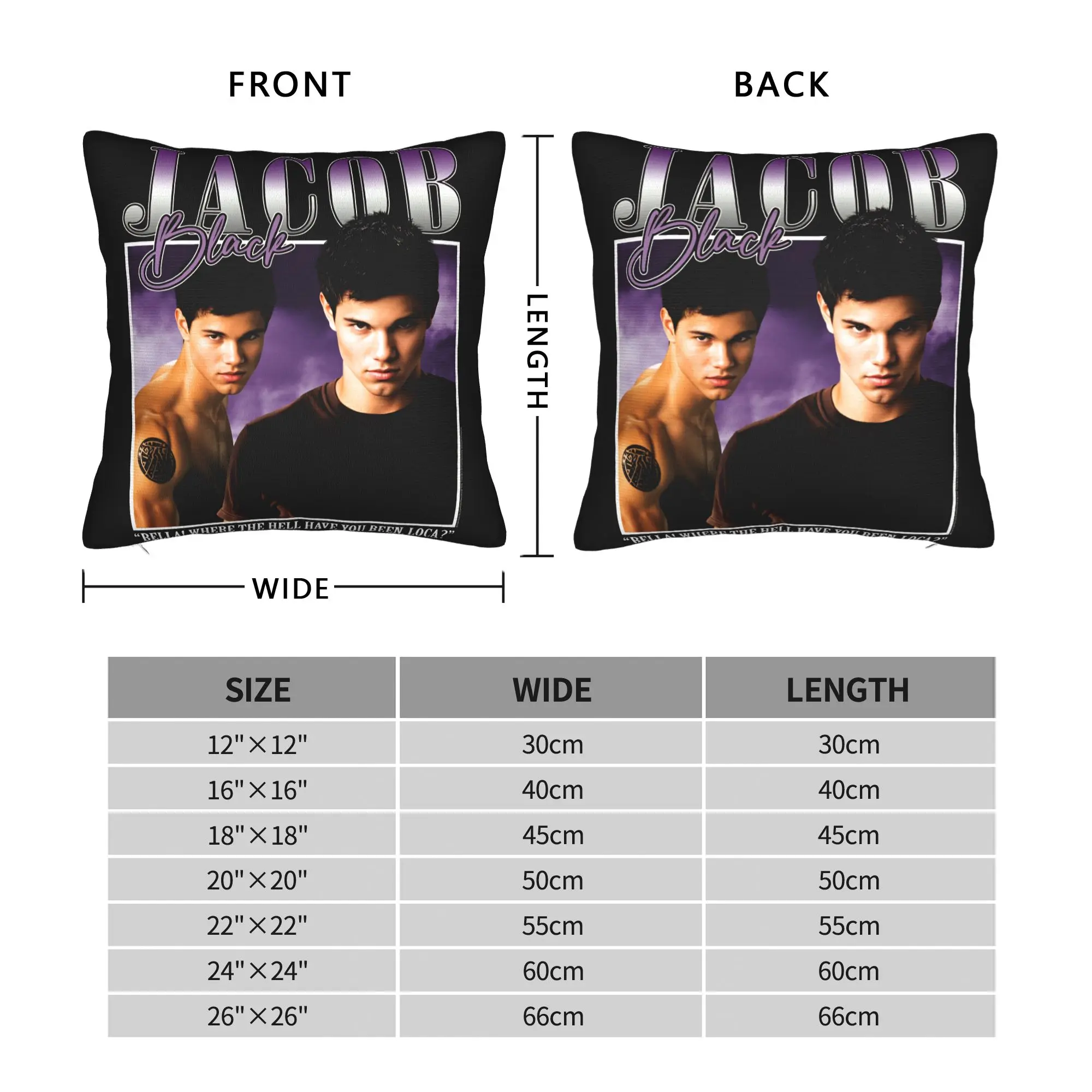 Decor Edward Pillow Case The Twilight Saga Print Pillow Cover Fashion Pillowcases For Office Car Home Decor