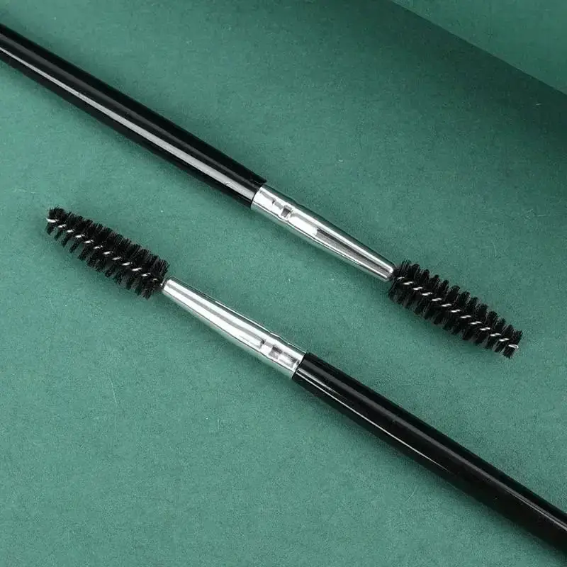 Multi-Functional Mini Eyelash Brush for Tinting Angled Eyebrow, Cream Gel Application, Soft Nylon Bristles, ABS Plastic Rod