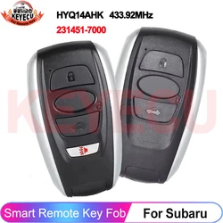 KEYECU Proximity HYQ14AHK 231451-7000 For Subaru Forester Impreza XV BRZ Legacy WRX Outback Ascent Key Remote Fob 433.92MHz FSK