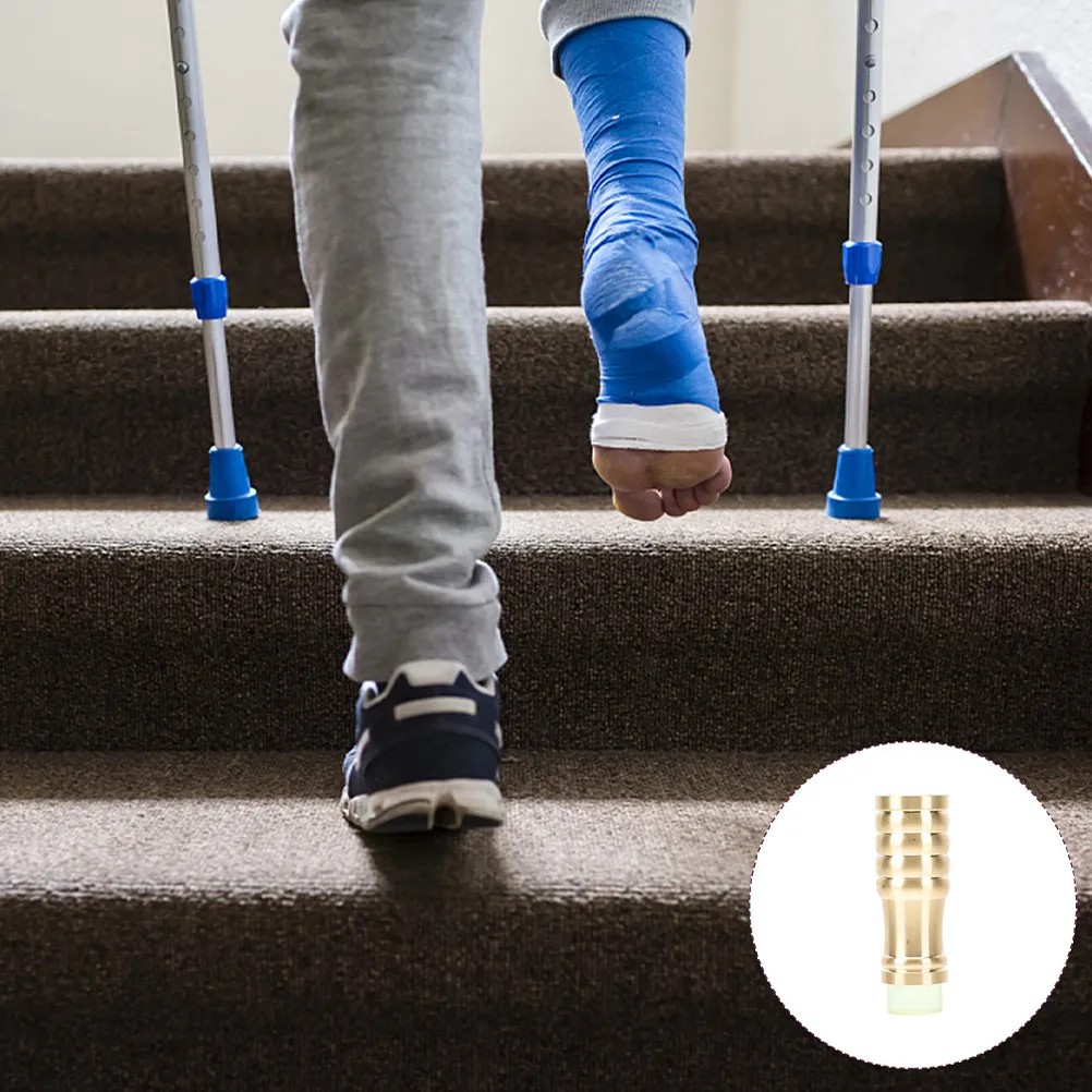 

14Mm Premium Brass Rubber Cane Tip Anti Slip Walking Stick Foot Cover Crutch End Tip for Seniors Trekking Pole Protector Crutch