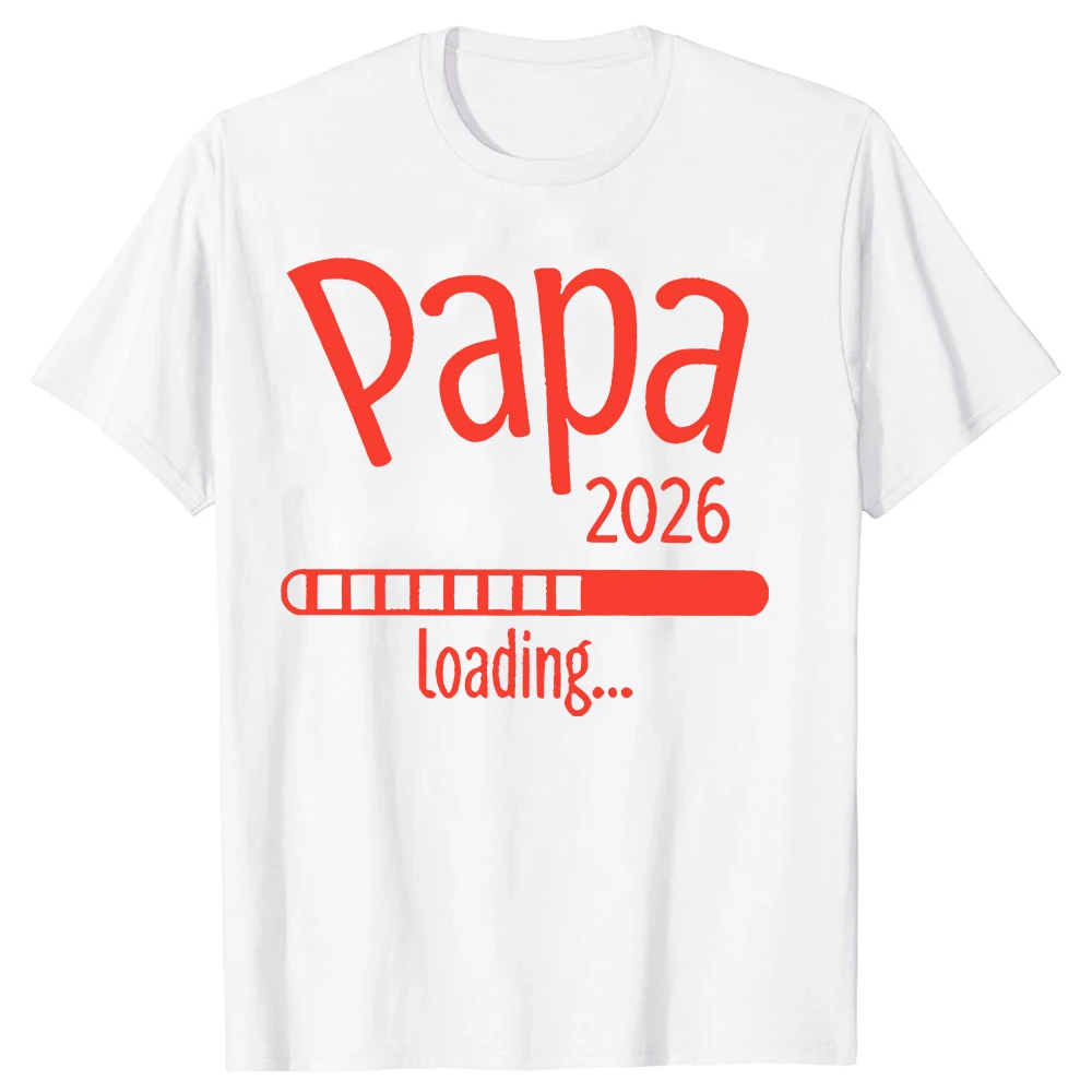 Herren-T-Shirt „PAPA 2026 Future Dad“ in Beige, T-Shirts, Tops, Schwangerschaftsankündigung, Herrenbekleidung, lustiges Vaterschafts-Design, kurze Ärmel – Detail 3