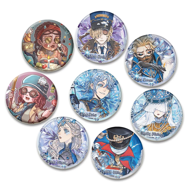 Game Anime Identity V Pin Cartoon Brooch Badge for Backpack Cothes Accessories 32/44/58mm Anime Collection Badge Hat Decoration