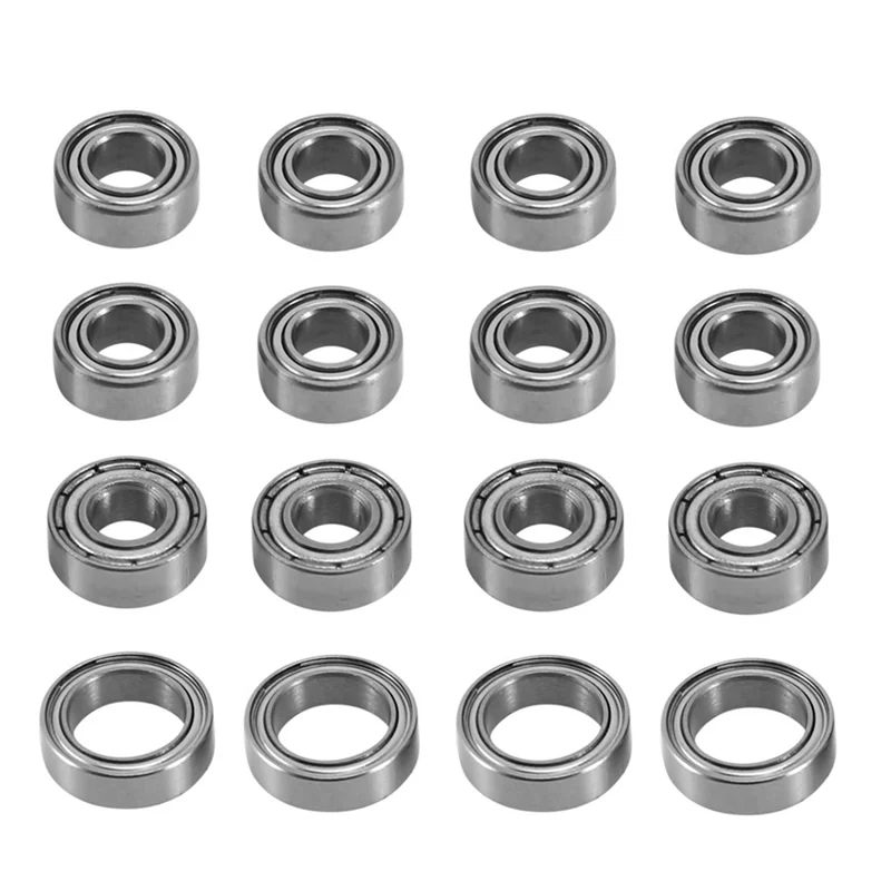ODIES-16Pcs Ball Bearing Set Model Car Ball Bearing For Tamiya TT02 TT-02 TT02D TT-02D 1/10 RC Car Upgrade Parts Accessories