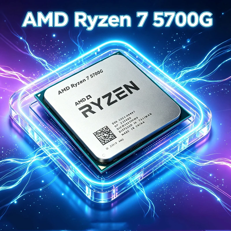 AMD Ryzen 7 5700G Desktop APU R7 5700G AM4 Integrated Graphics 8-Core 16-Thread 4.6GHz 16MB L3 Cache No Cooler