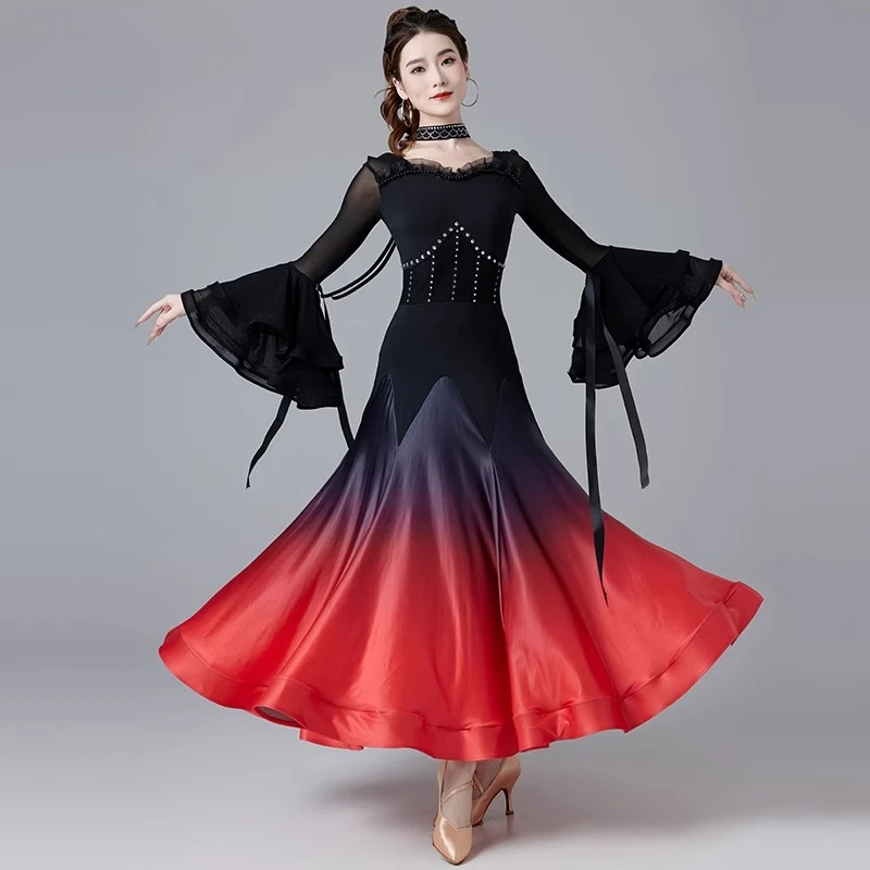 Ballroom Dancing Foxtrot Dance Dress Waltz Tango Foxtrot Modern Competition Dress Standard Dance Performance Flamenco Costume