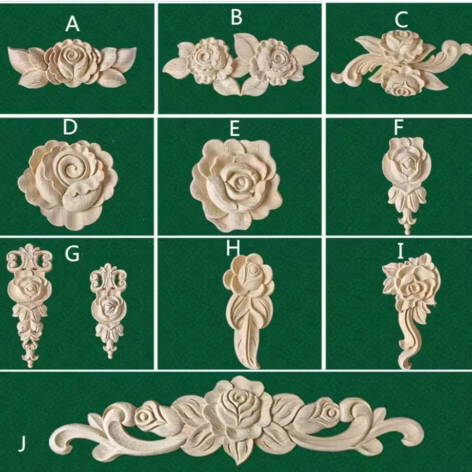 Customized Size Popular American Wooden Onlays And Appliques For Interior Stock Decorative For Formwork Panel And Villa