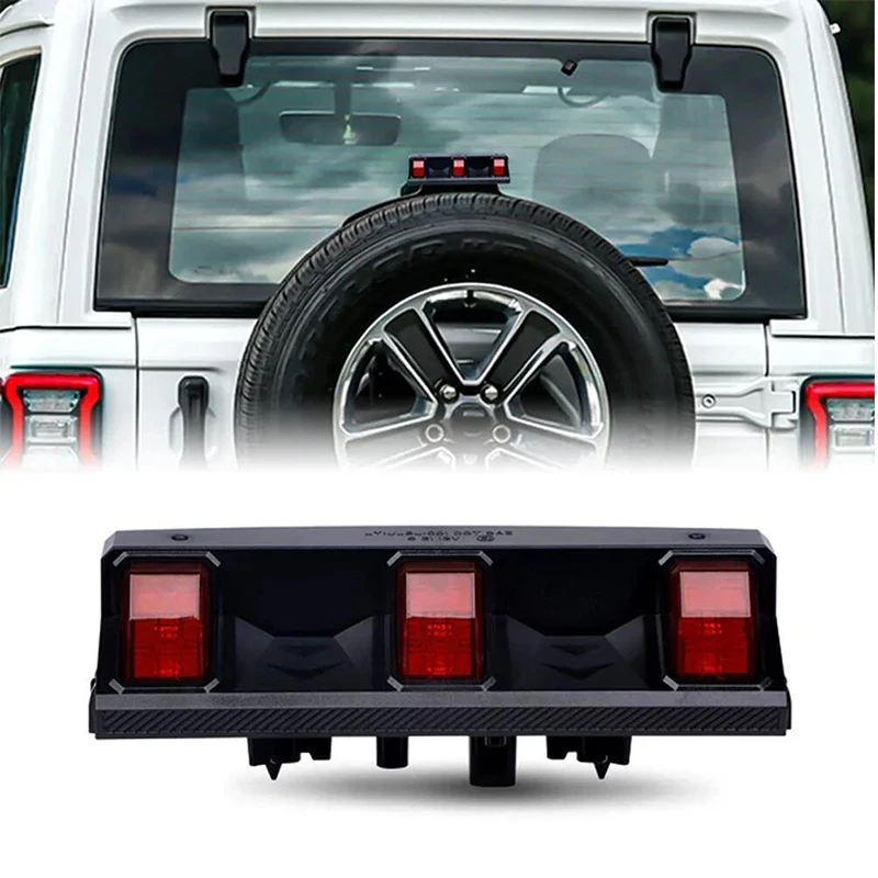 

Third LED Brake Light For Jeep Wrangler JL 2018-2023 Rear High Mount Stop Lamp Additional Brake Light Tail Lamp Car Accessories