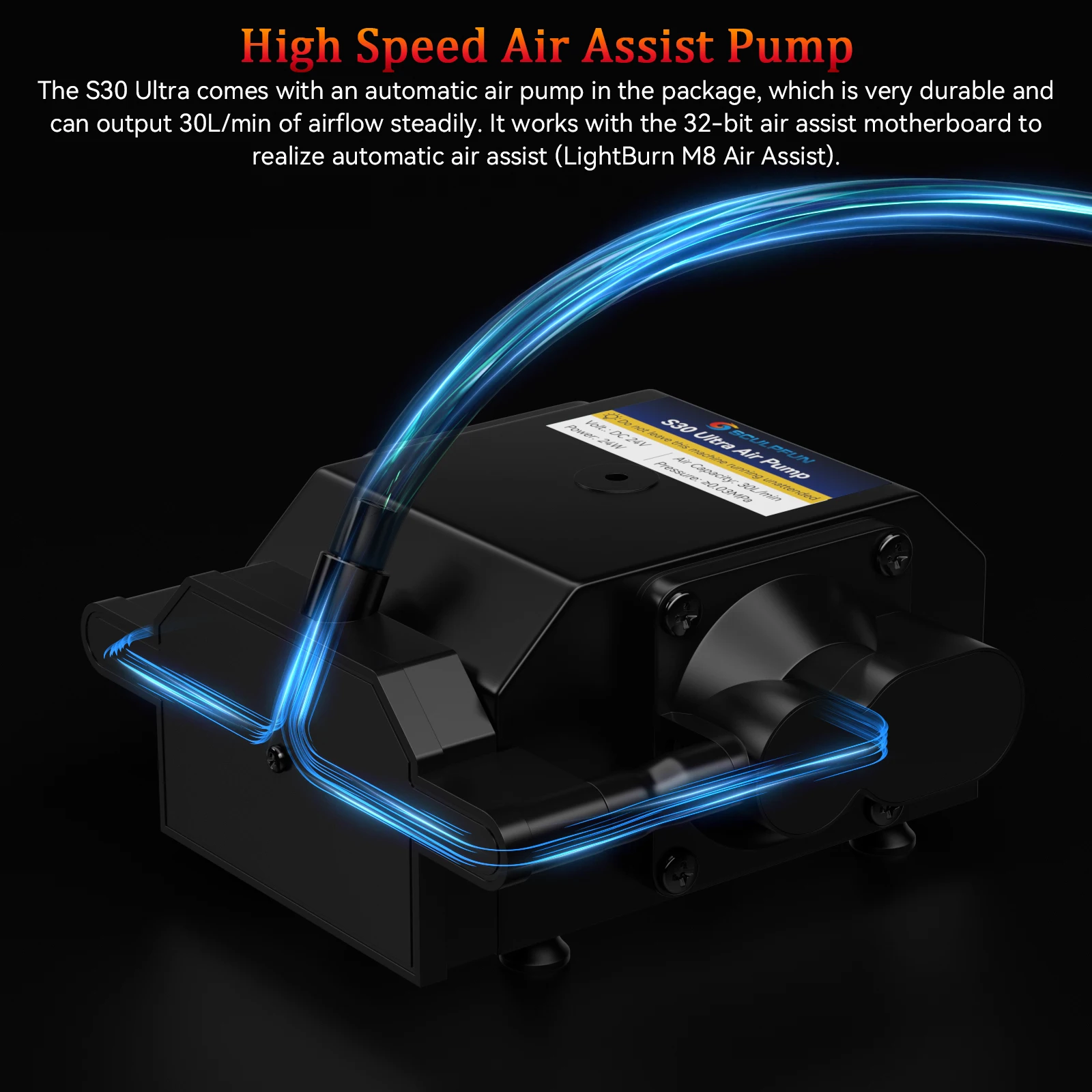 SCULPFUN S30 Ultra 33W Laser Module Laser Head Air Assist Pump XY Limit Switch for S6/S9/S30/S30Pro/S30Pro Max Laser Engraver