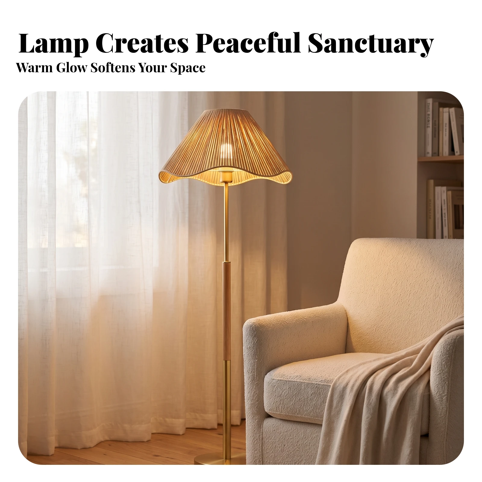 Raffia Lampshade Handwoven Straw Lampshade Boho Lamp Shade Rustic Natural for Living Room, Bedroom