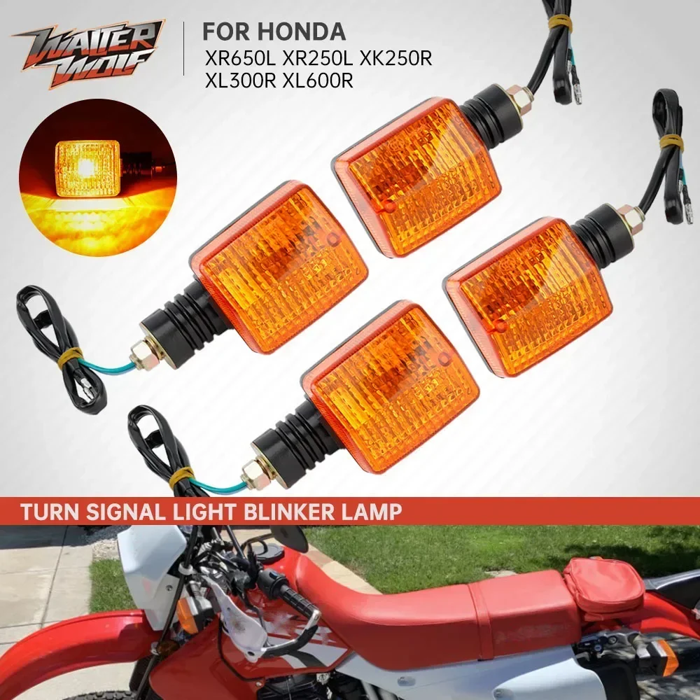 XR650L XR250L Turn Signal Light Dirt Bike Front Rear Indicator Blinker Flashing For Honda XL600V XR400R XR600R NX500 NX250 NX650