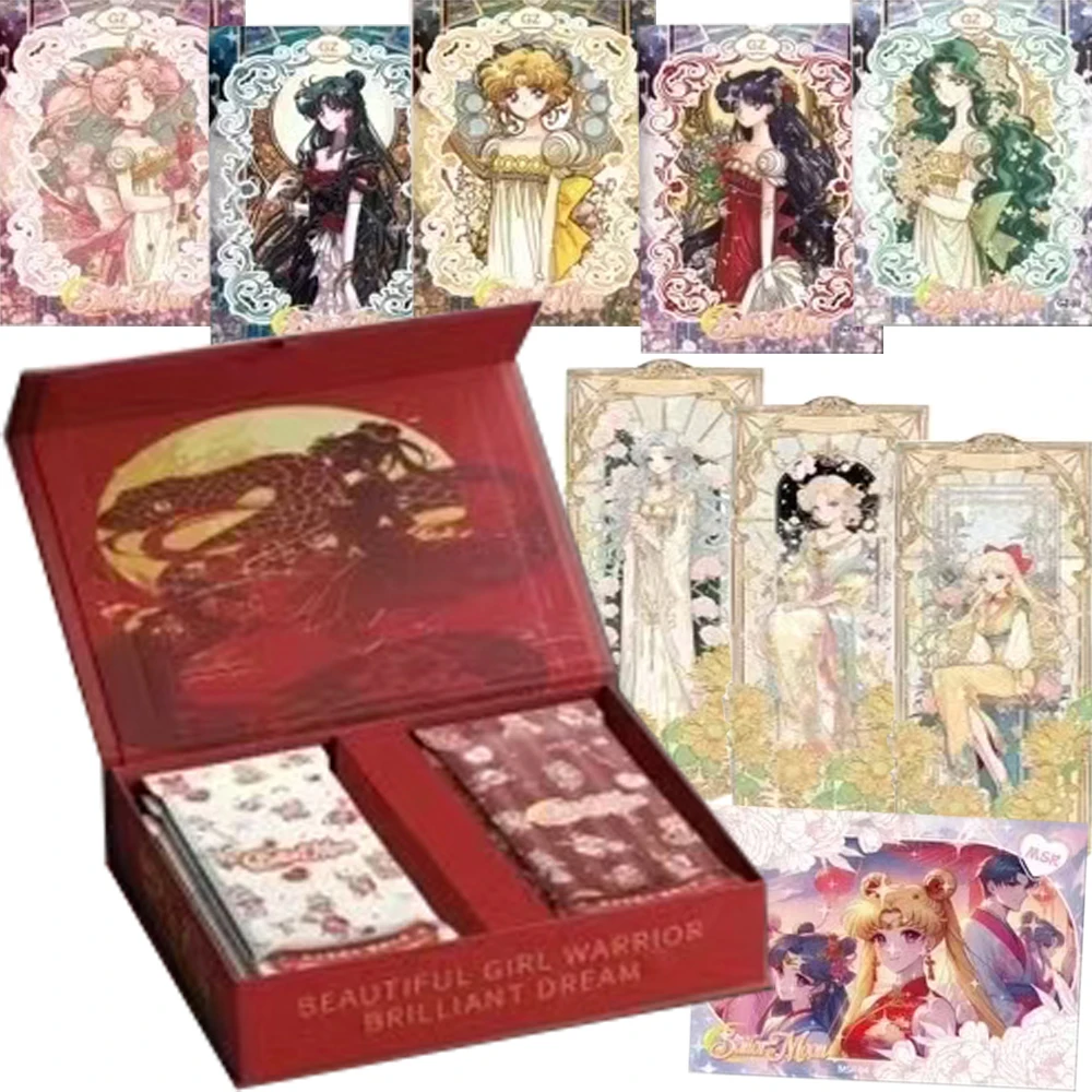 

Classic Anime Sailor Moon Collection Cards for Children Pretty Girls High Quality Colorful Princess Transparent Cards Toys Gifts