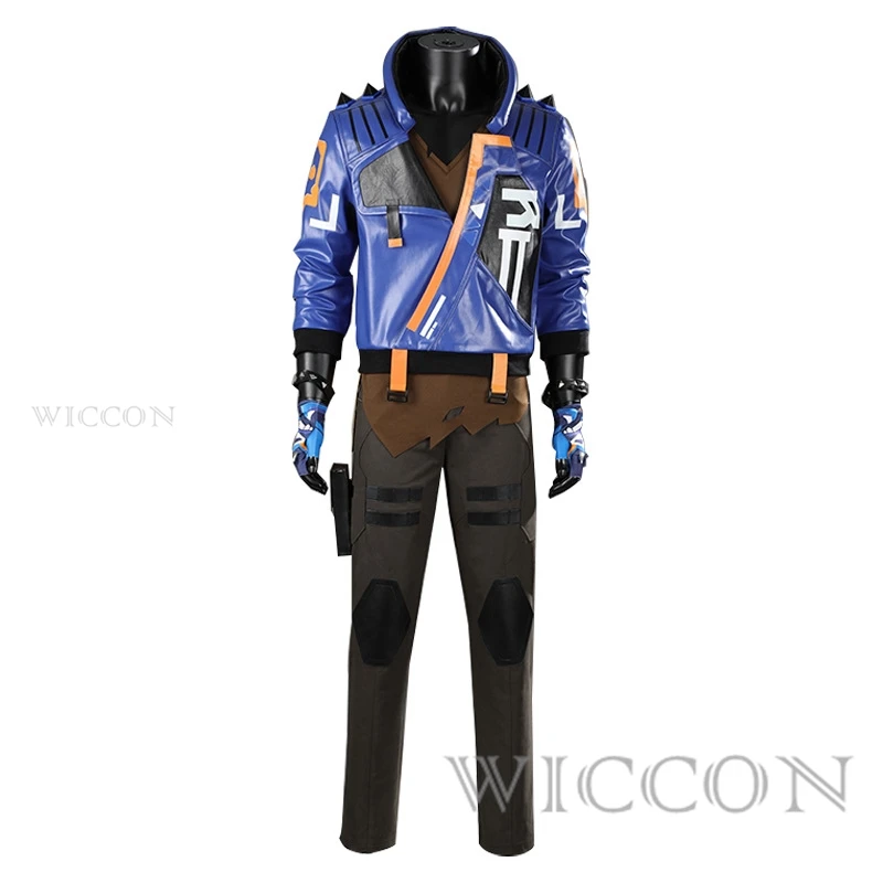 

Game Valorant Yoru Cosplay Men Costume Roleplay Fantasia Outfits Jacket Gloves Man Fancy Dress Up Party Clothes For Role Playing