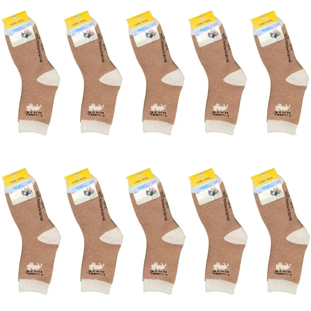 Winter Thickened Warm Camel Hair Socks Men Women Soild Color Soft Comfortable Warm Sports Socks Unisex Camel Socks Floor Socks